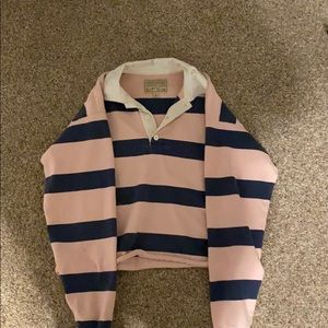 Cropped Abercrombie long sleeve polo shirt